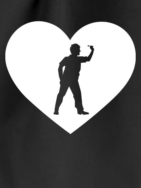 Heart shape - darts player -