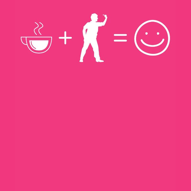 Coffee - Smiling Face - Darts Player -