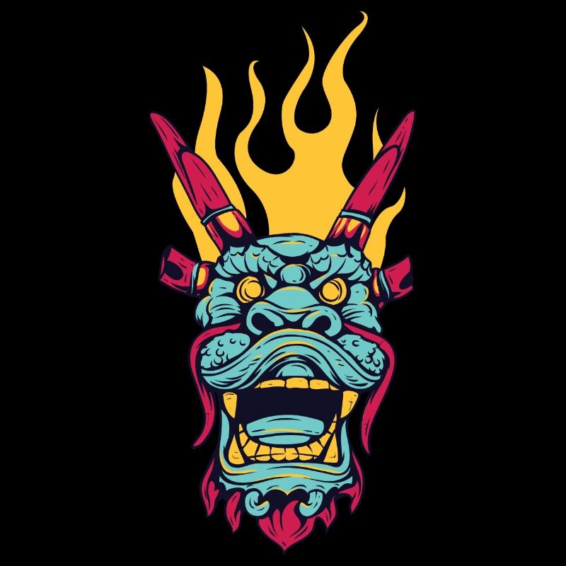 Dragon de feu chinois
