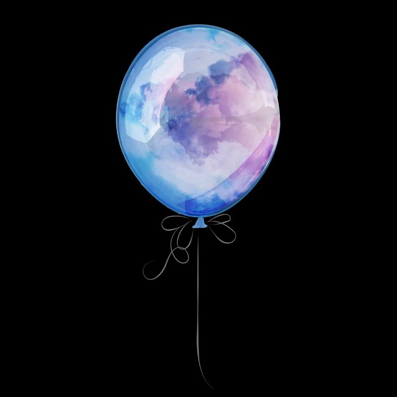 Balloon blue clouds