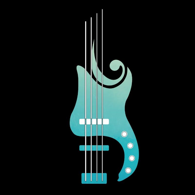 Amateur de basse | Basse | Turquoise dégradé