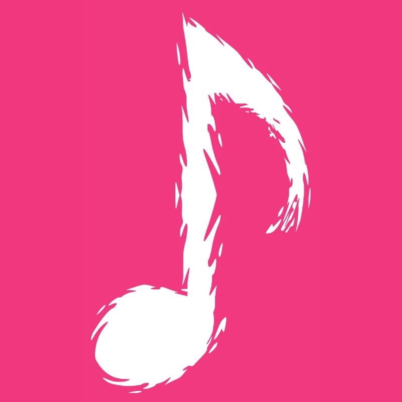 Musical Note Brush Design Modern Vector White