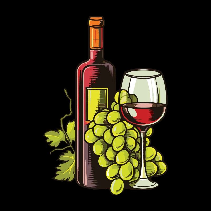 Wine Glass Grapes Wine