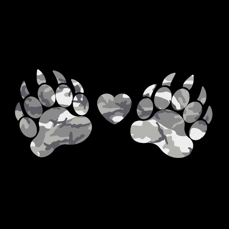 Paws paws heart camouflage