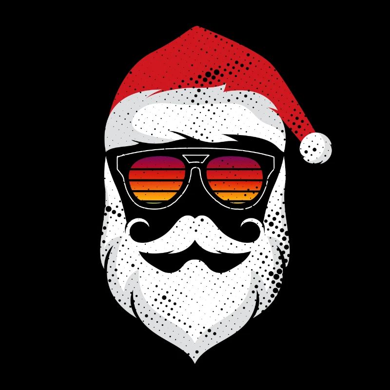 Weihnachtsmann Gesicht Mit Brille