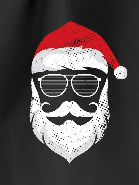 Weihnachtsmann Gesicht Mit Brille