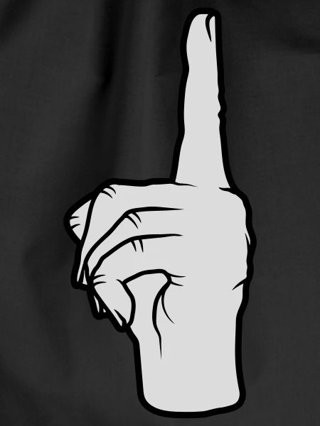 Finger points up