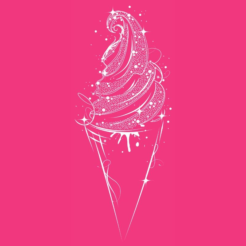 Crème glacée à & cornet gaufre