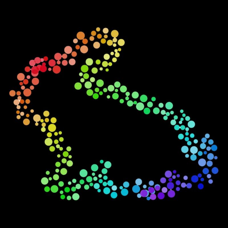 Bunny points colorés