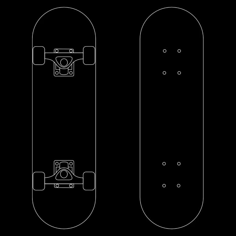 Skateboard White