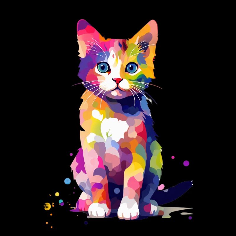 Farbklecks Katze