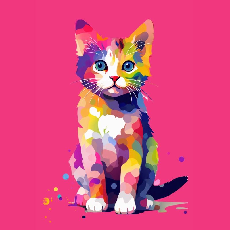 Farbklecks Katze