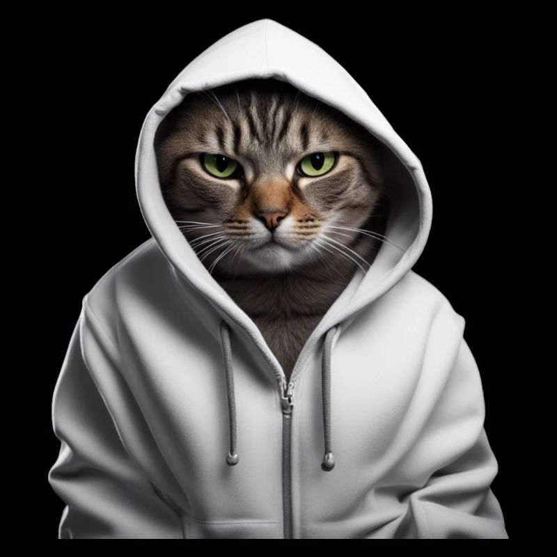 Chat en colère en sweat à capuche