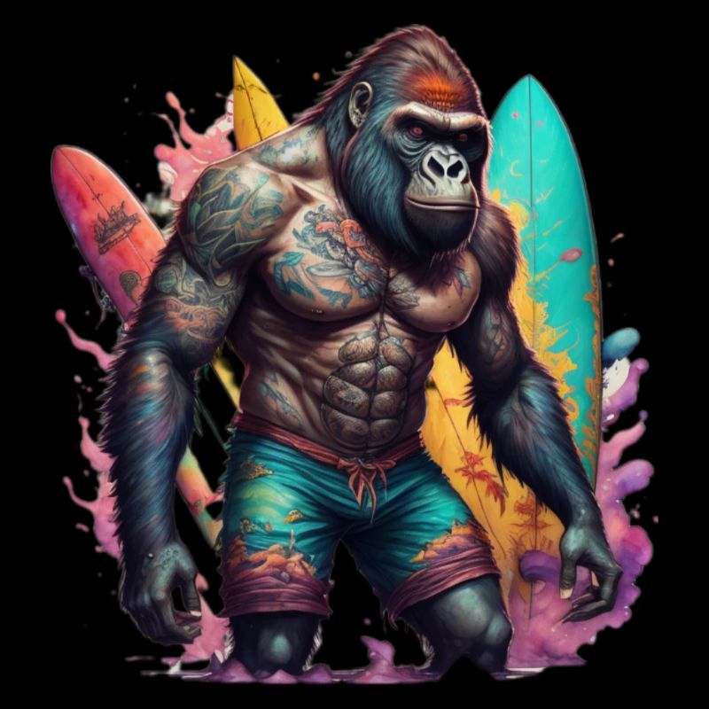 Surfing Gorilla