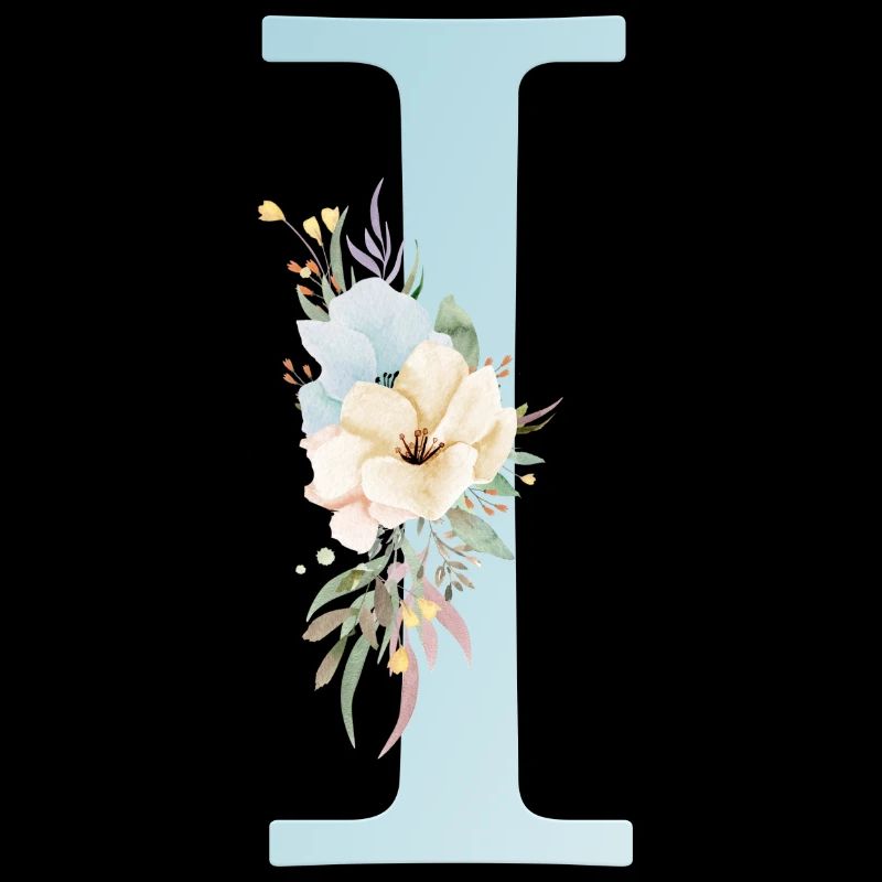 Customizable Monogram I Floral