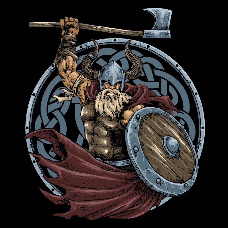 Viking warrior ax beard
