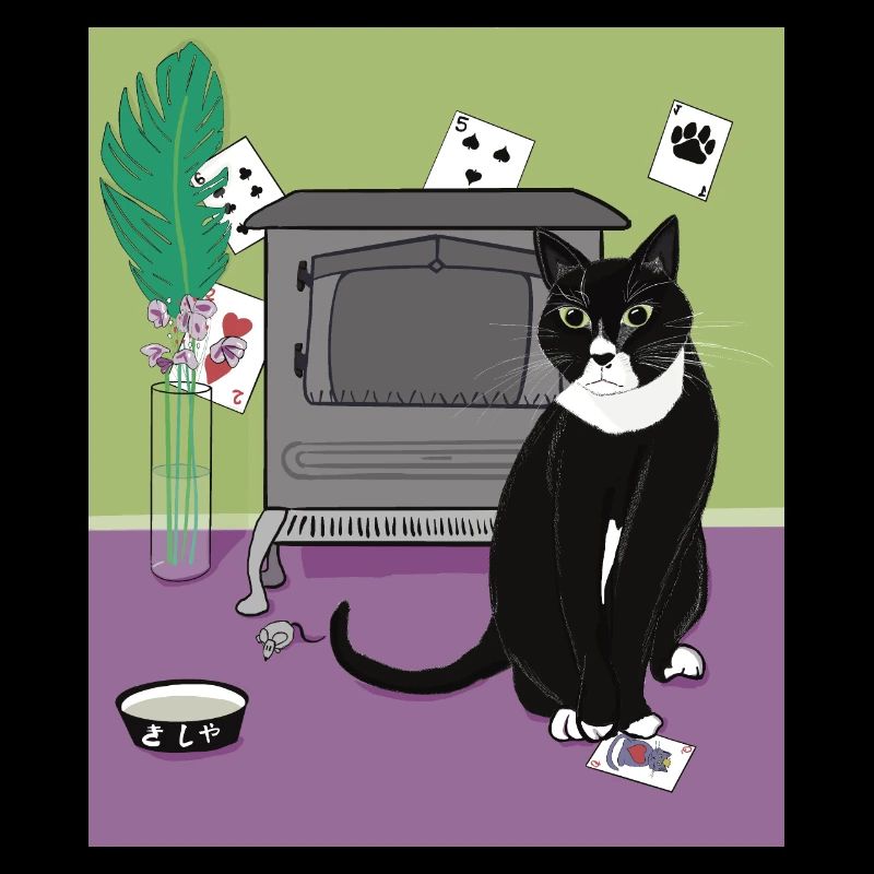 Chat Reine de cœur.
