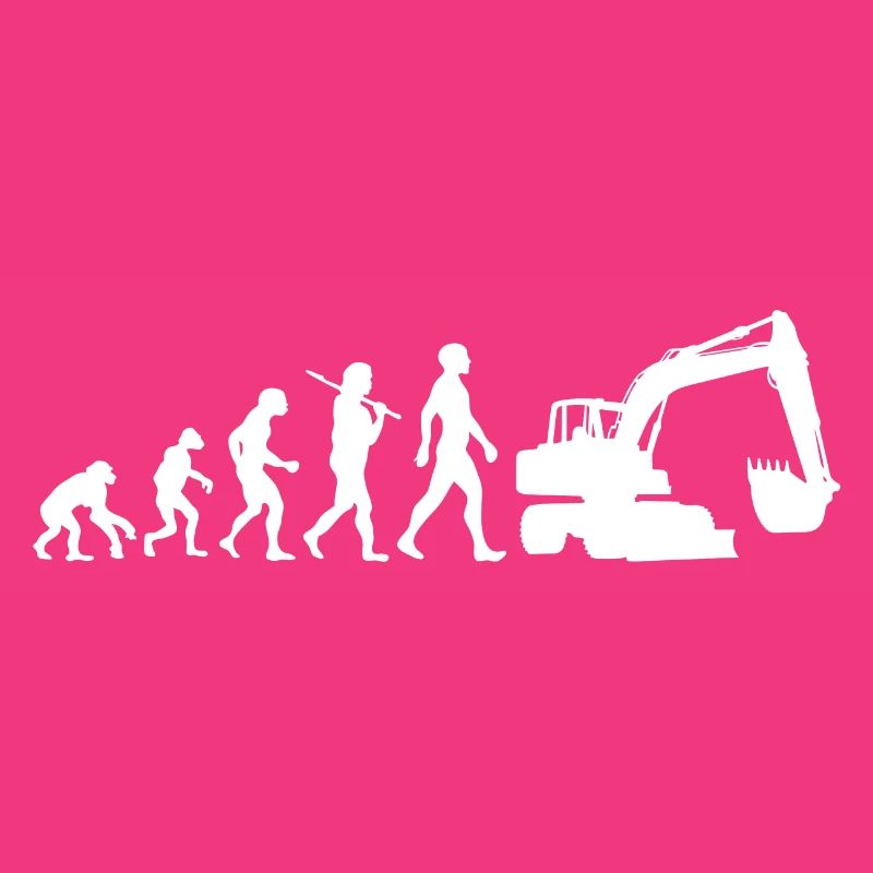 Excavator Evolution Silhouette Gift