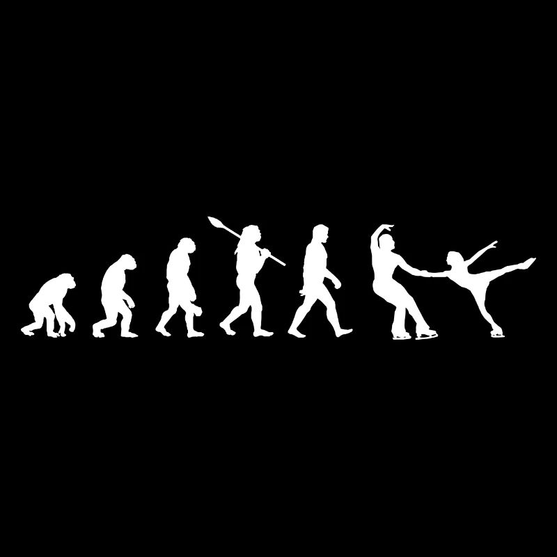 Eiskunstläufer - Evolution des Menschen / Darwin