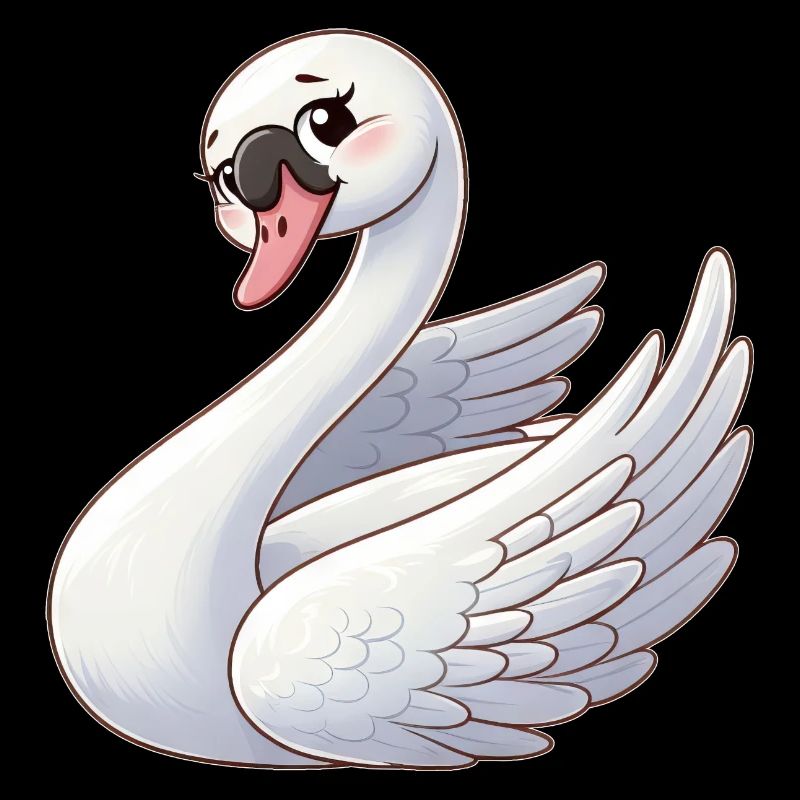 Cygne blanc comme ange céleste
