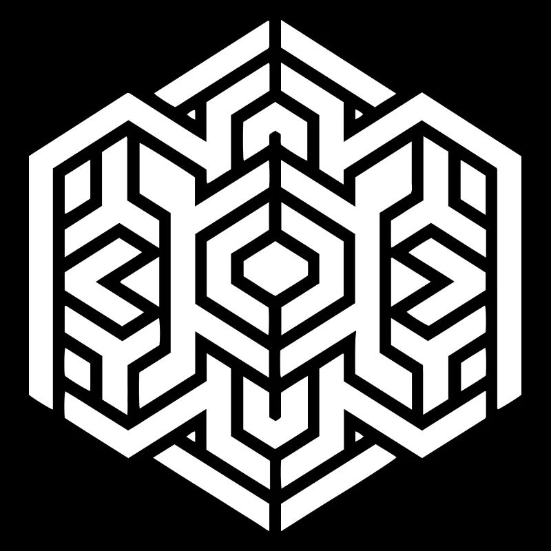 Geometrisches Sechseck - Abstraktes Muster
