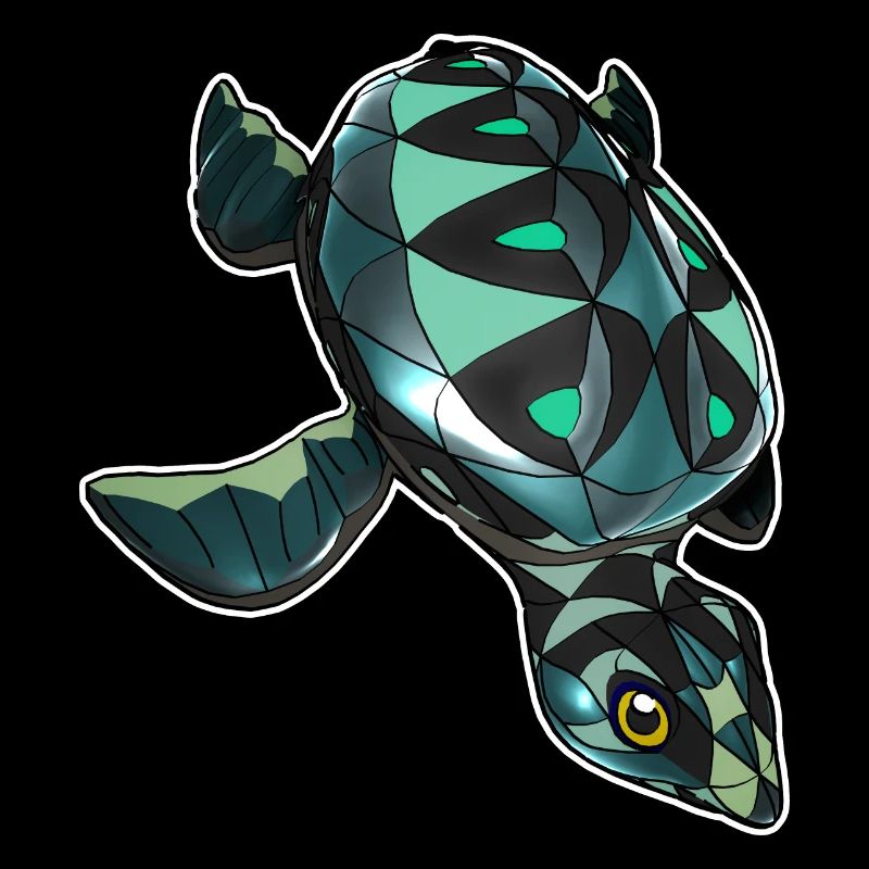 Sea turtle without background