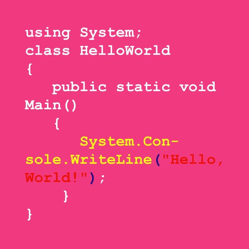 Programme cadeau pour les développeurs Hello World C # Sharp