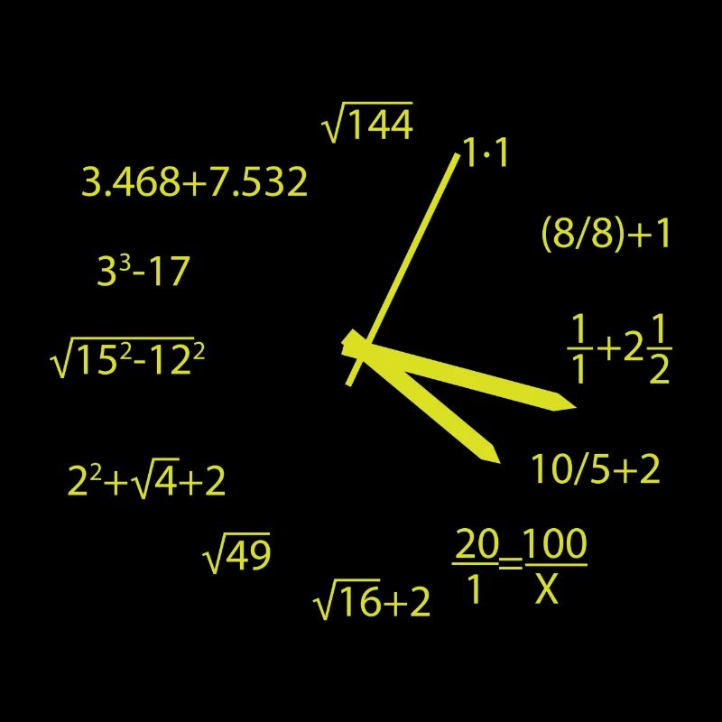 Mathe Uhrzeit Spass Schule Geschenk