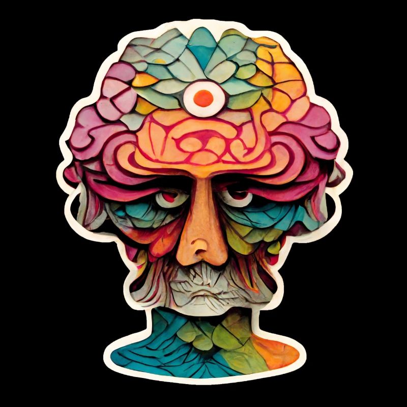 Tête psychédélique
