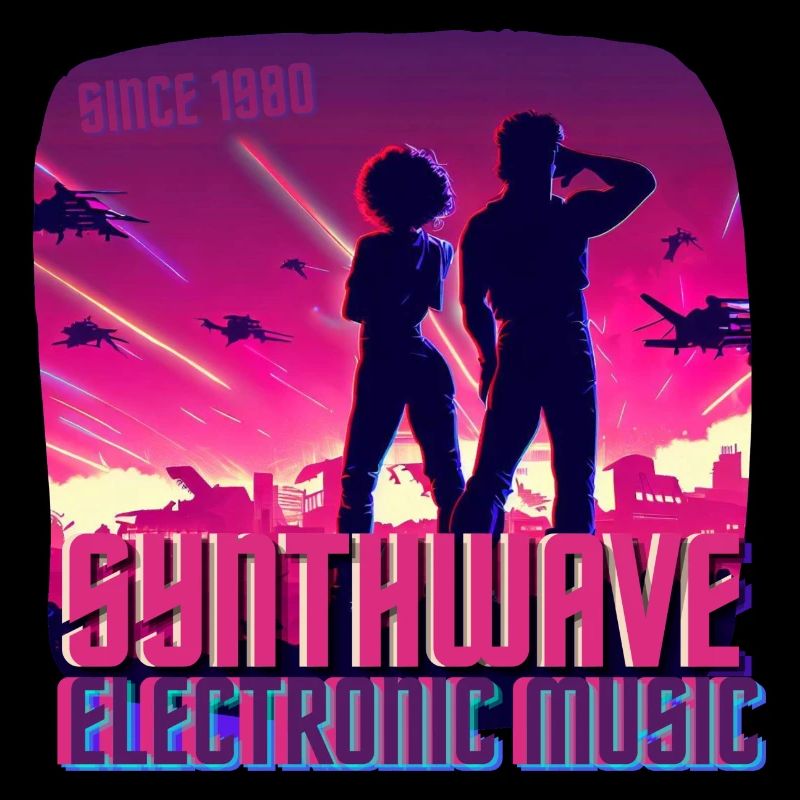 Synthwave electronic music 1980s
