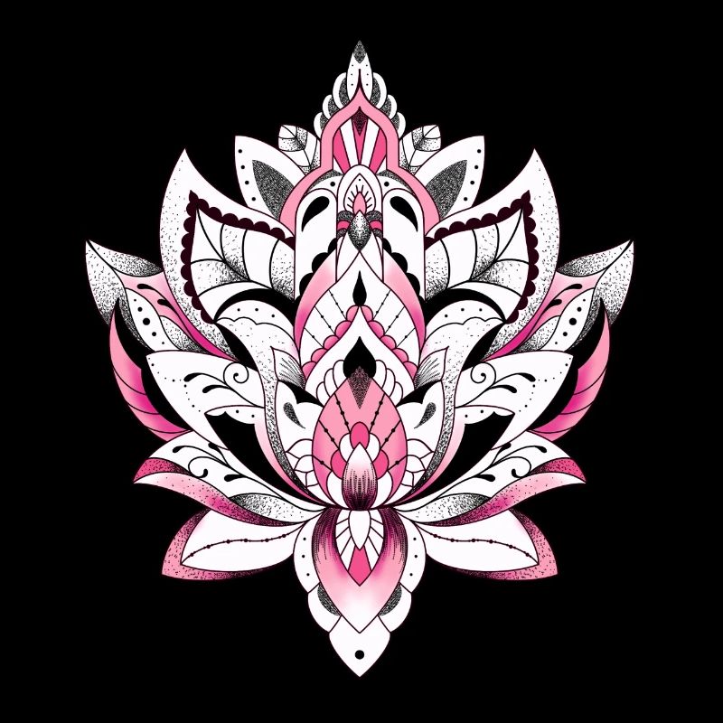 Lotus Mandala Rosa Farbe