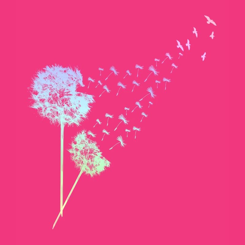 Pusteblume Design Bunt Dandelion Muster Blumen