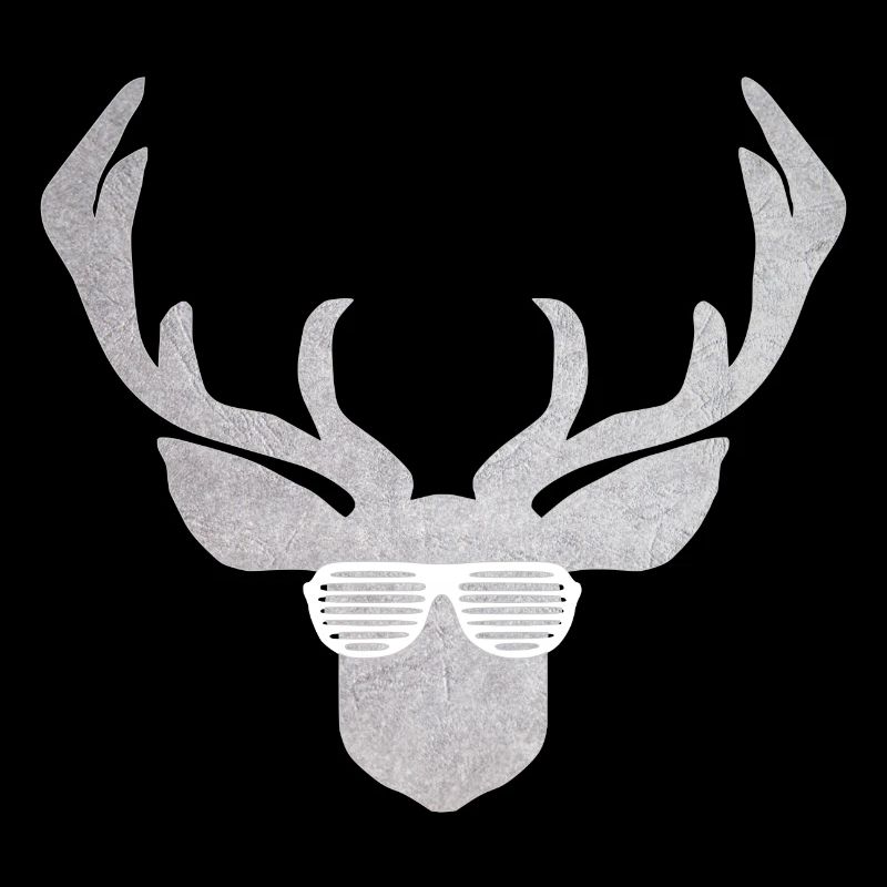 Lunettes avec cerf en argent et blanc pour le costume