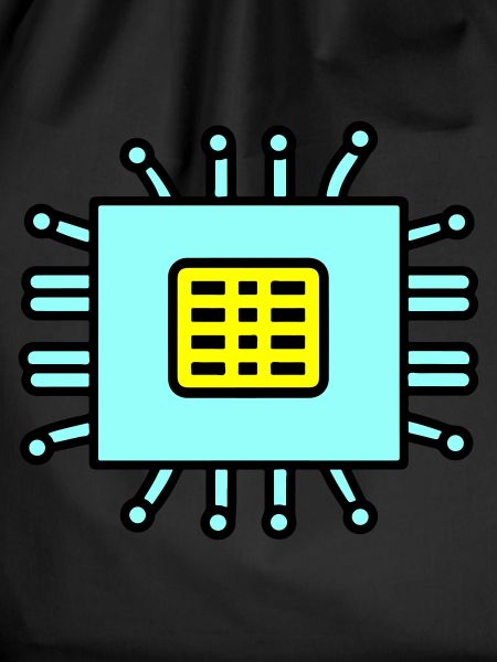 Digital Computer Chip Icon