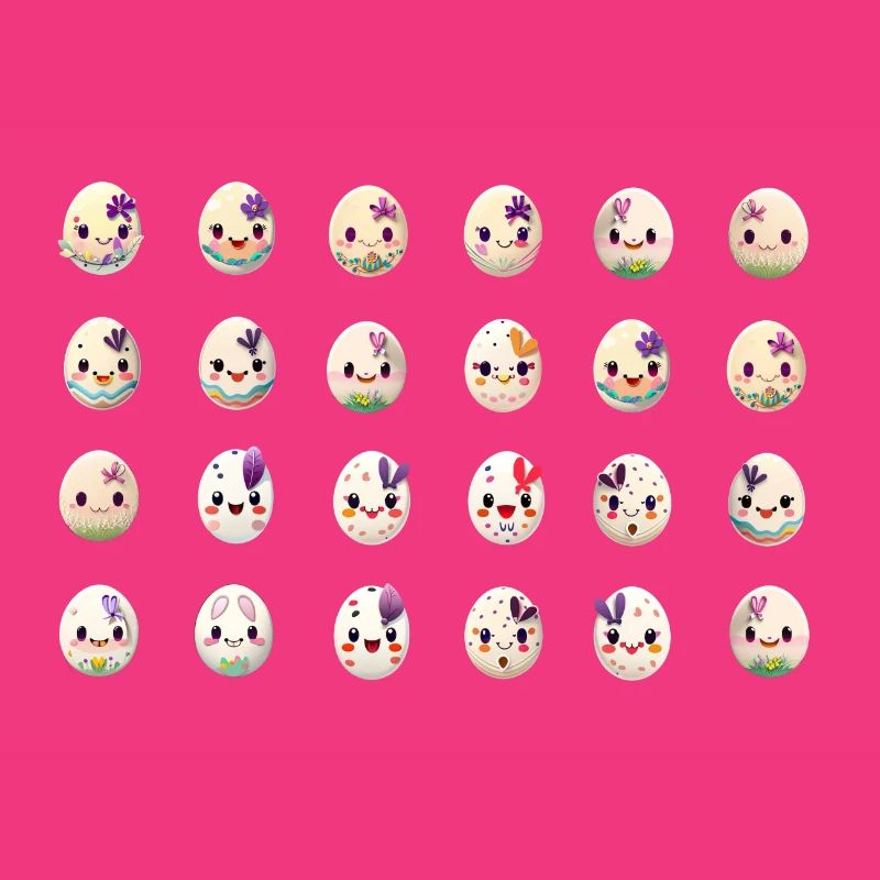 Easter pattern Easter motif many colorful eggs