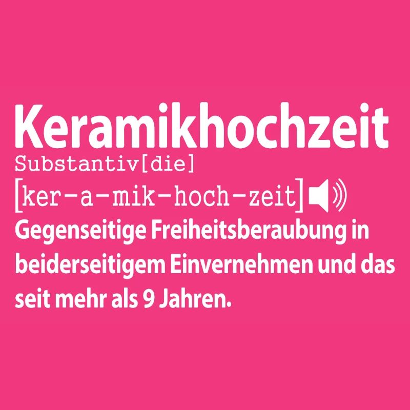Keramikhochzeit 9 jahre Ehe Hochzeitstag Ehefrau
