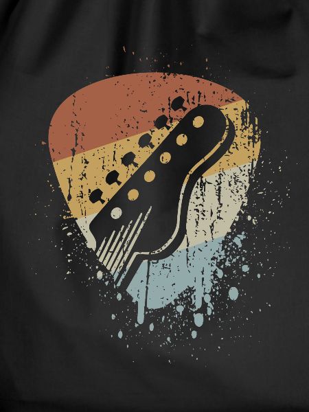 Retro Guitar Plectrum Guitarist