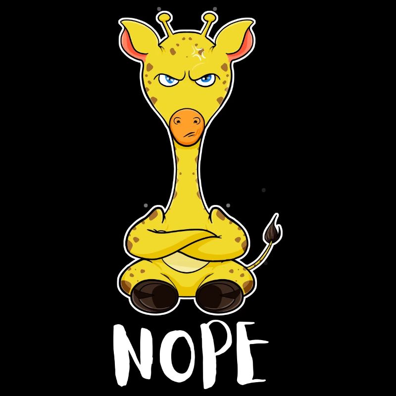 Nope Funny Lazy Giraffe