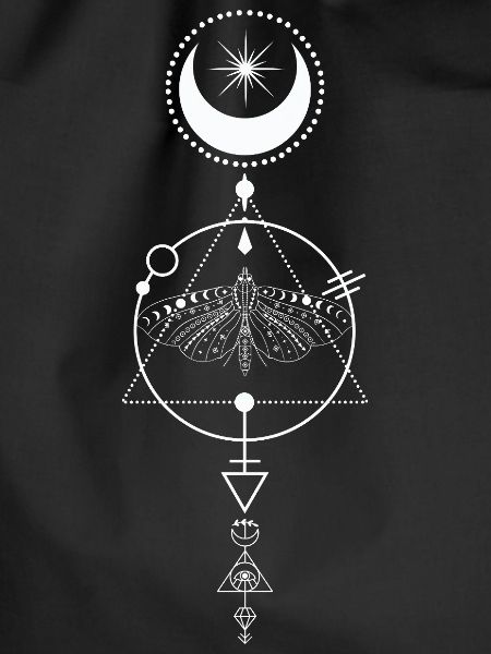 Celestial Moth Alchemy Glyph