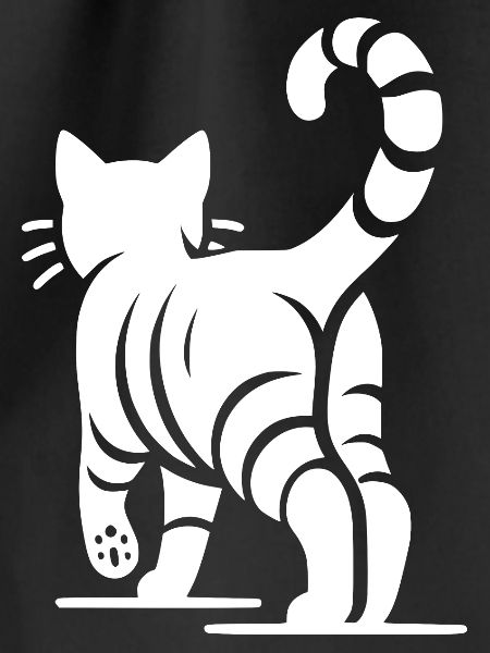 Geometric Cat with Stripes