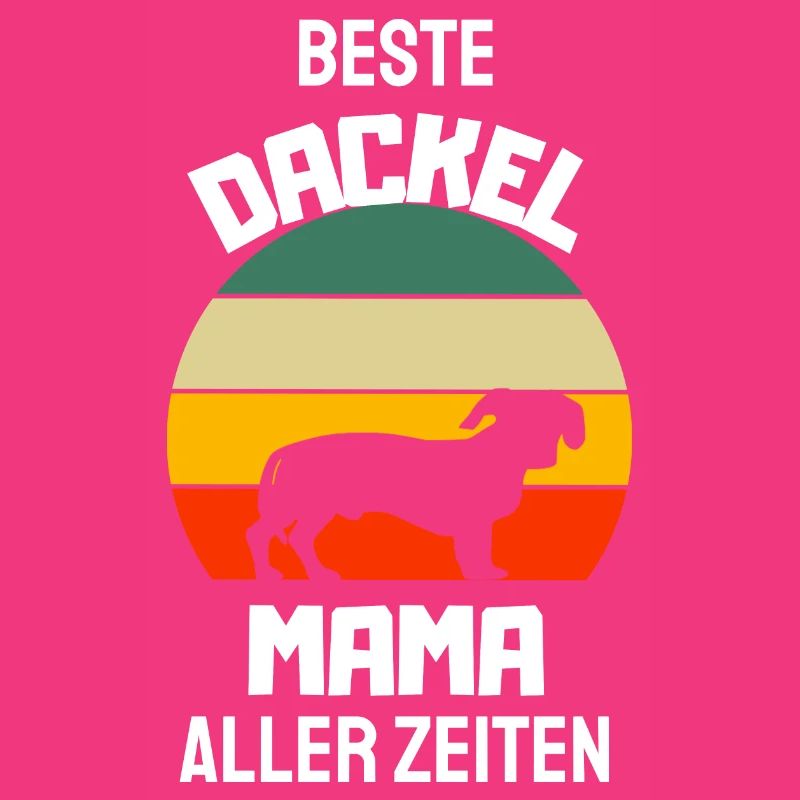 Hunde Mama Hundebesitzer Muttertag Retro Dackel