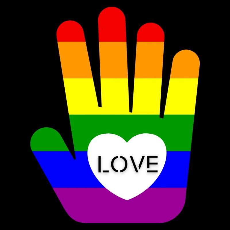 Rainbow Love Hand
