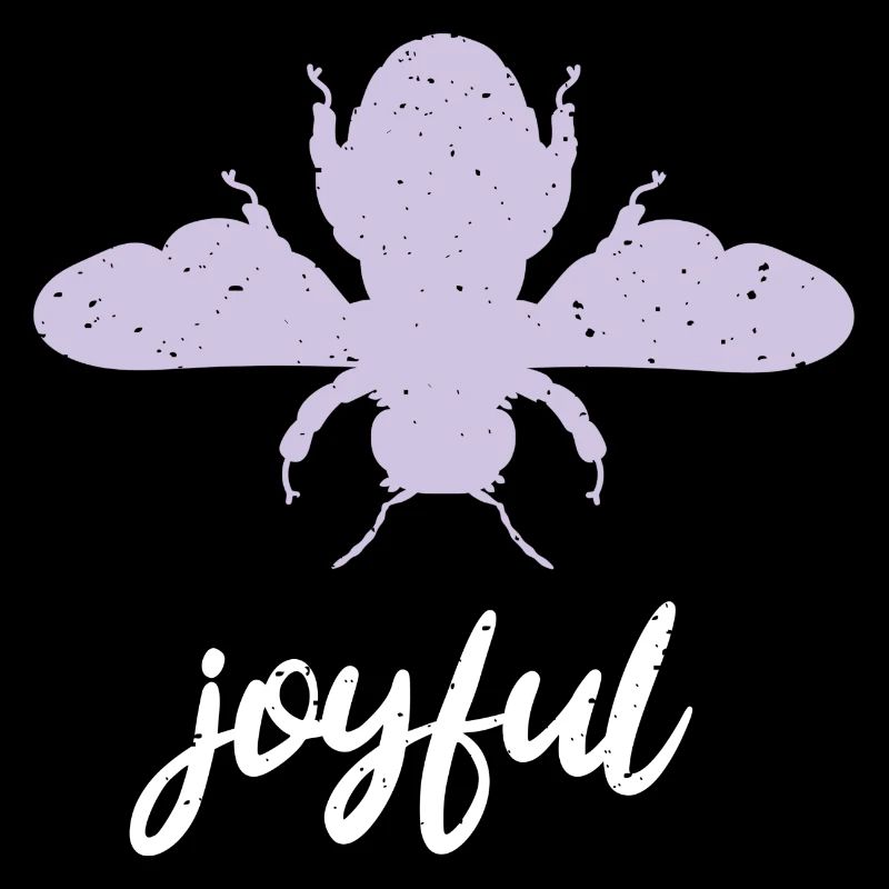 Abeille pastel violette Abeille joyeuse Soyez joyeux