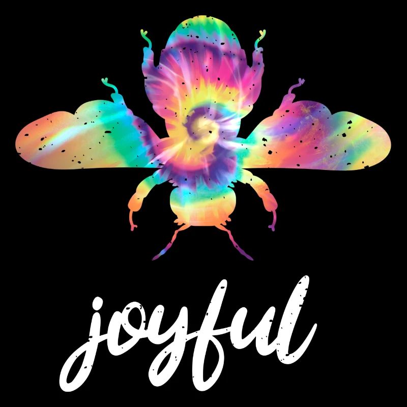 Tie Dye Bee Joyful Biene Be Joyful