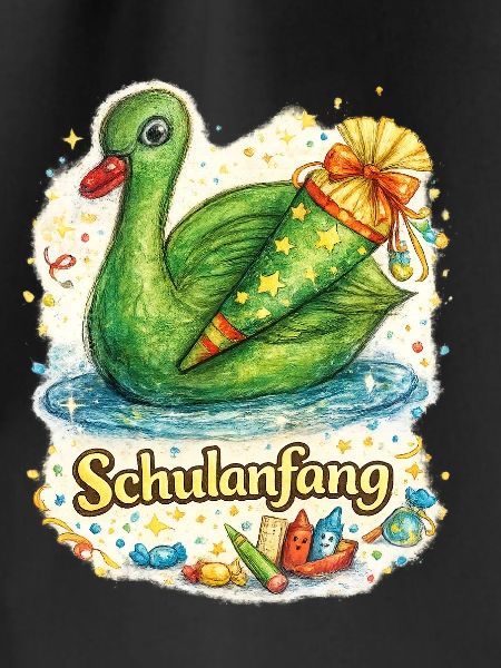 Schulanfang-Schwan mit Geschenk