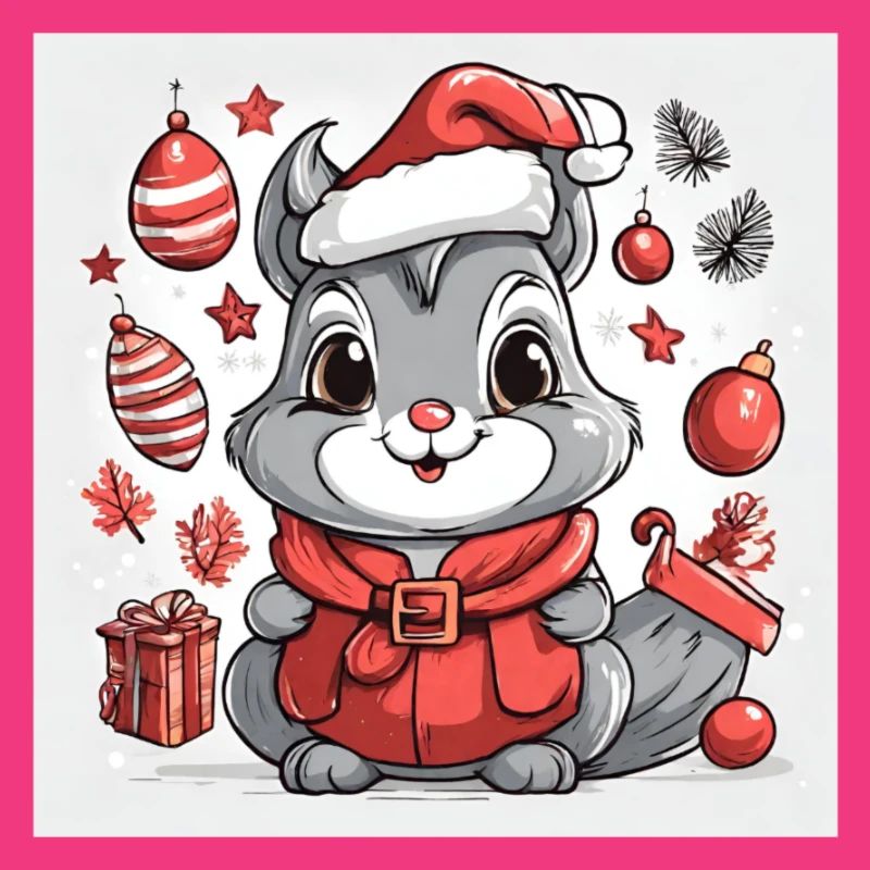 Santa Eichhörnchen, Eichhörnchen Weihnachtsmann