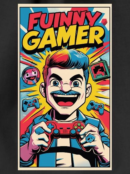 Funny Gamer Cartoon Design