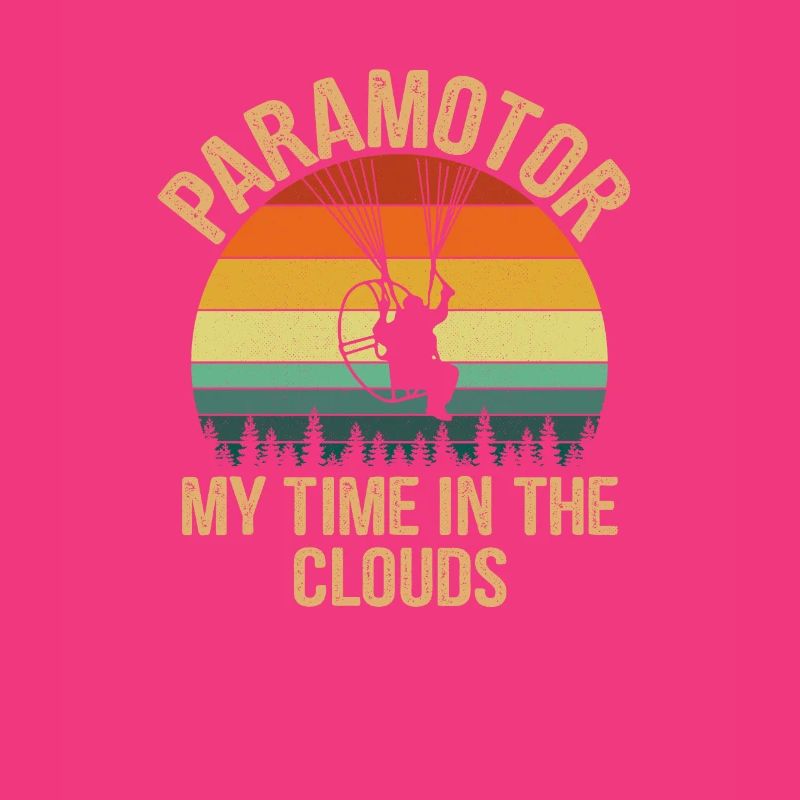 temps de paramoteur dans les nuages vintage, paramoteur