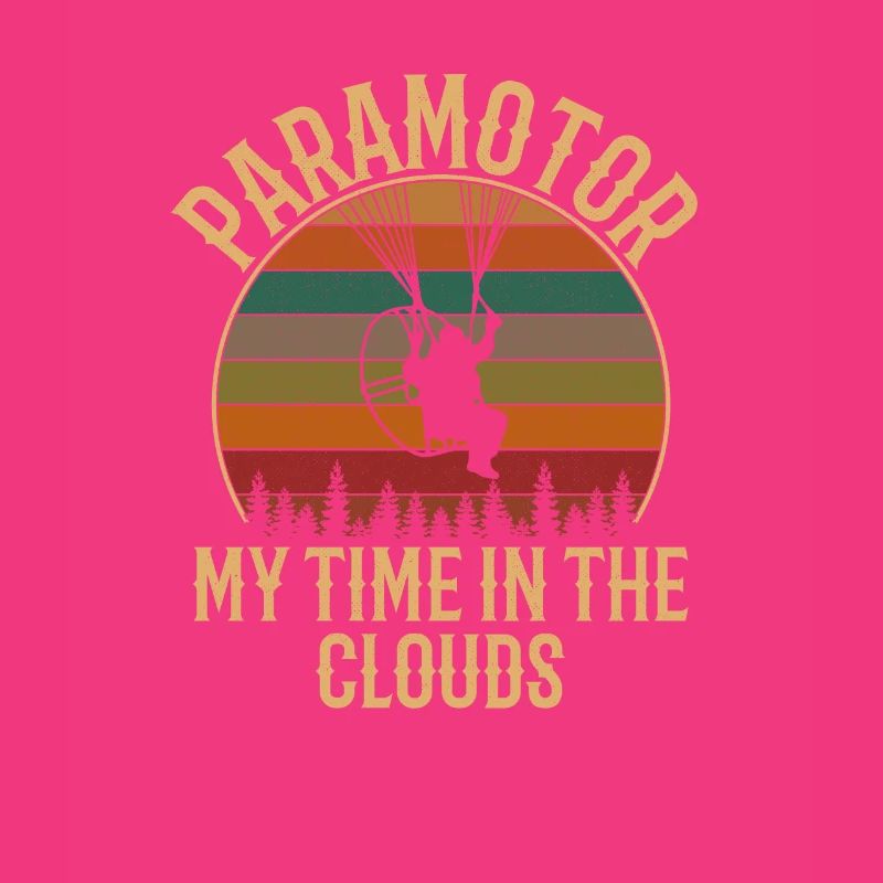 temps de paramoteur dans les nuages vintage, paramoteur