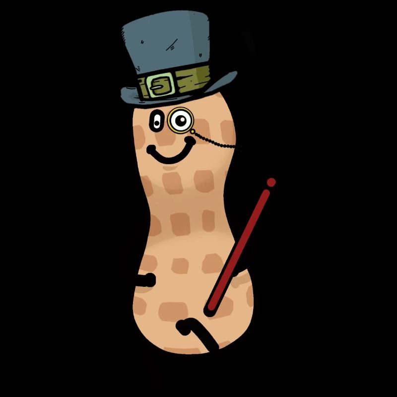 Cylindre d’arachide Monocle M. Sir Nut Gentleman